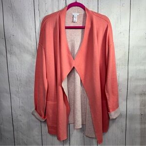 J. Jill Coral Open Front Cardigan